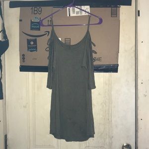 Green shoulder cutout shirt size medium
